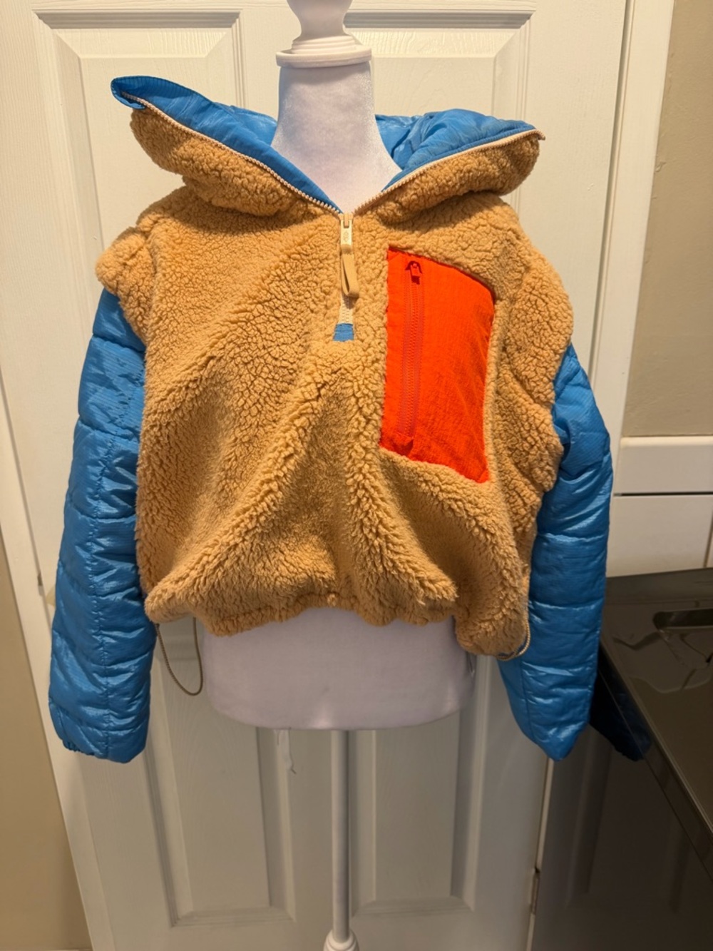 Free People Movement Cropped Fuzzy Puffy Jacket